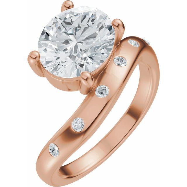 Hart Engagement Ring - 18ct Rose Gold - Diamond Spread 2