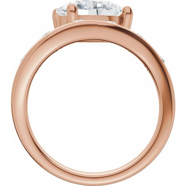 Hart Engagement Ring - 10ct Rose Gold - Diamond Spread 2