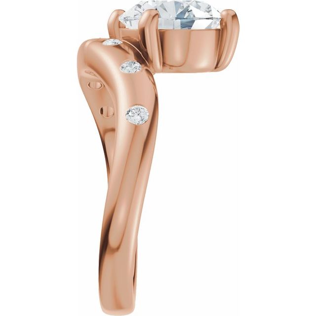 Hart Engagement Ring - 10ct Rose Gold - Diamond Spread 2