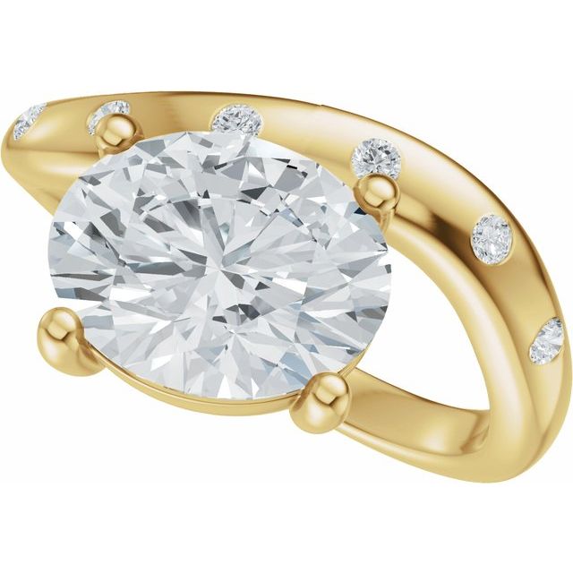 Hart Engagement Ring - 10ct Yellow Gold - Diamond Spread 2