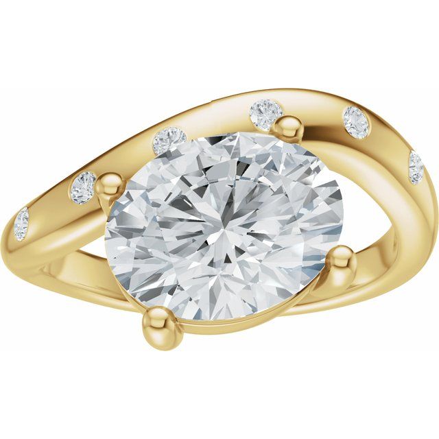 Hart Engagement Ring - 10ct Yellow Gold - Diamond Spread 2
