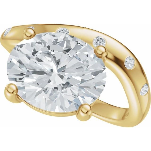 Hart Engagement Ring - 10ct Yellow Gold - Diamond Spread 3