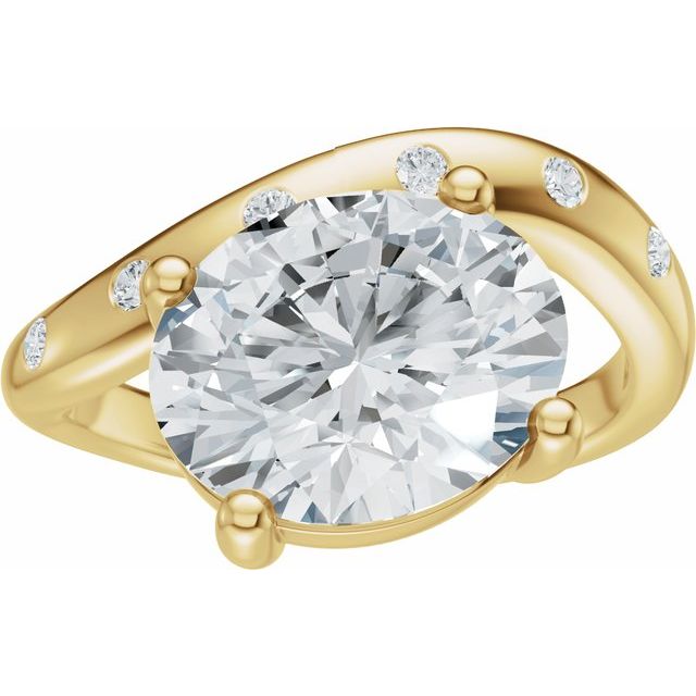 Hart Engagement Ring - 10ct Yellow Gold - Diamond Spread 3