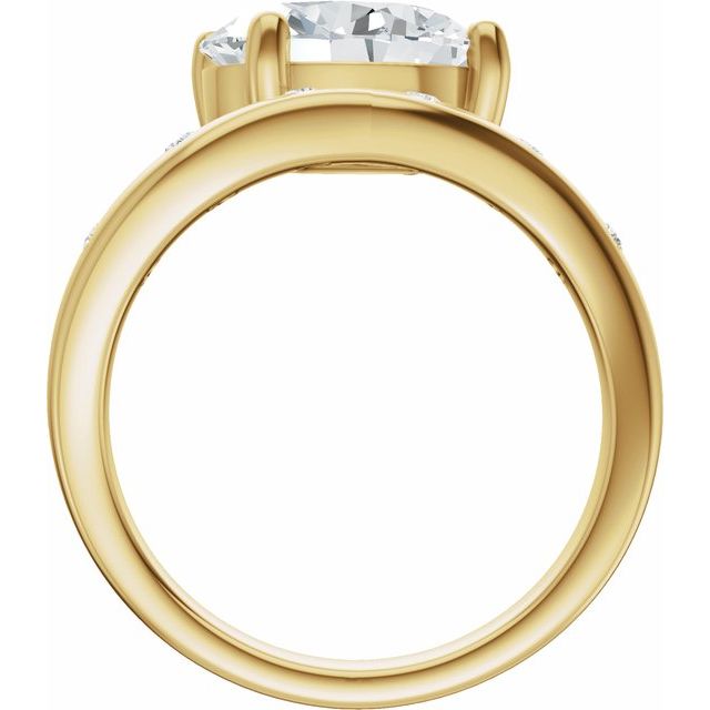Hart Engagement Ring - 10ct Yellow Gold - Diamond Spread 3
