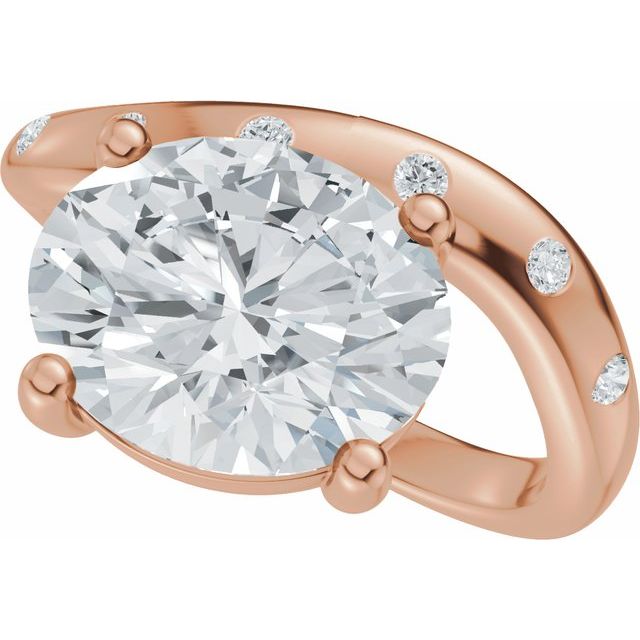 Hart Engagement Ring - 10ct Rose Gold - Diamond Spread 3
