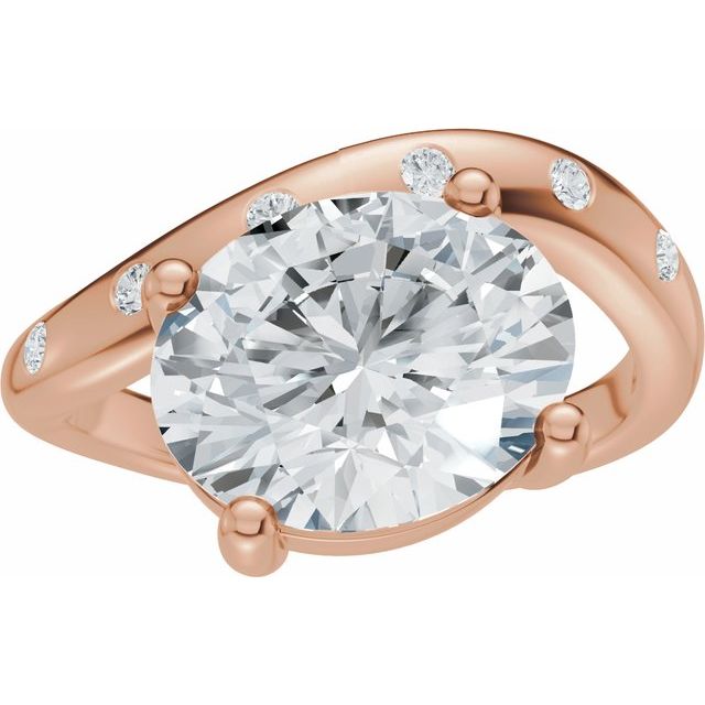 Hart Engagement Ring - 10ct Rose Gold - Diamond Spread 3