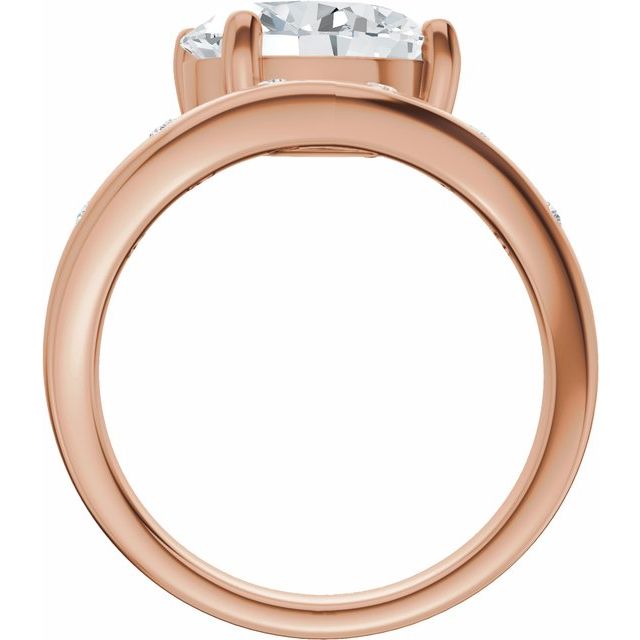 Hart Engagement Ring - 10ct Rose Gold - Diamond Spread 3