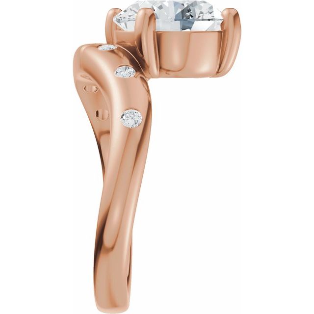 Hart Engagement Ring - 10ct Rose Gold - Diamond Spread 3