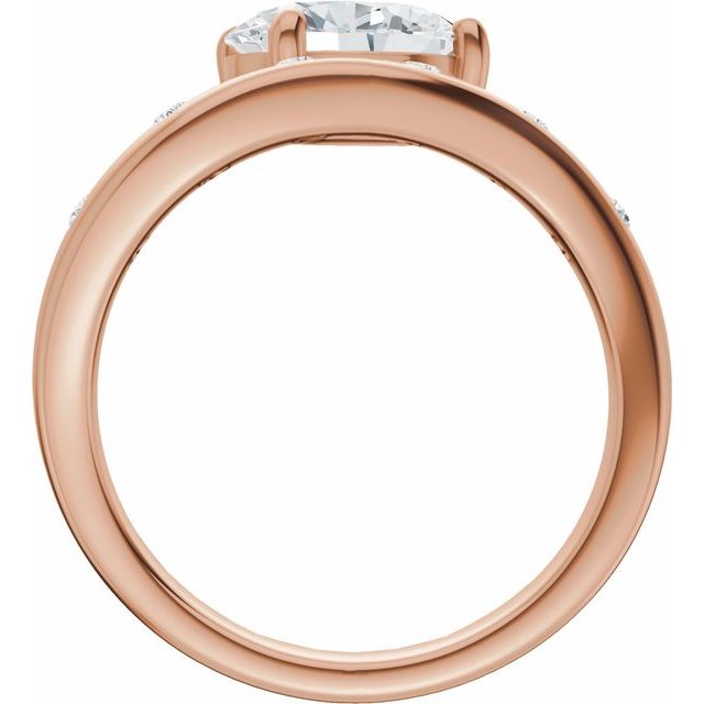 Hart Engagement Ring - 10ct Rose Gold - Diamond Spread 1