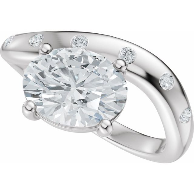 Hart Engagement Ring - 10ct White Gold - Diamond Spread 1