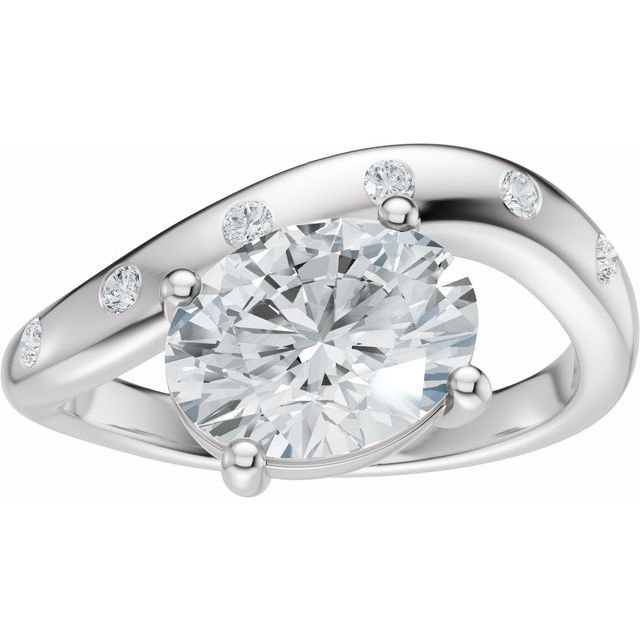 Hart Engagement Ring - 10ct White Gold - Diamond Spread 1
