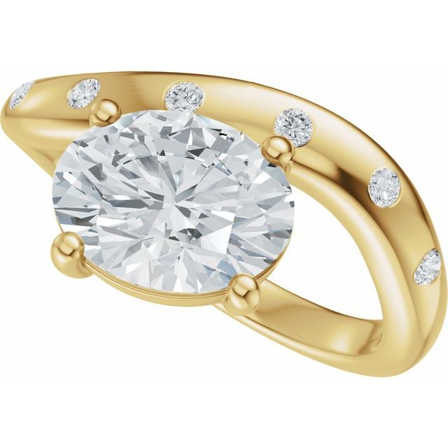 Hart Engagement Ring - 10ct Yellow Gold - Diamond Spread 1