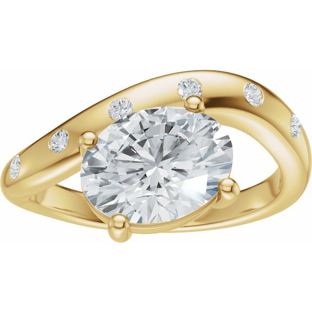 Hart Engagement Ring - 10ct Yellow Gold - Diamond Spread 1
