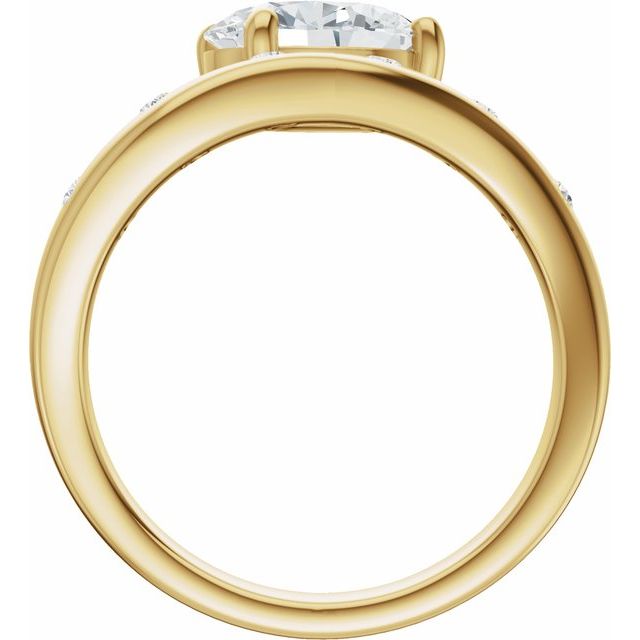 Hart Engagement Ring - 10ct Yellow Gold - Diamond Spread 1