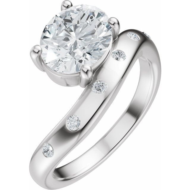 Hart Engagement Ring - Platinum - Diamond Spread 1
