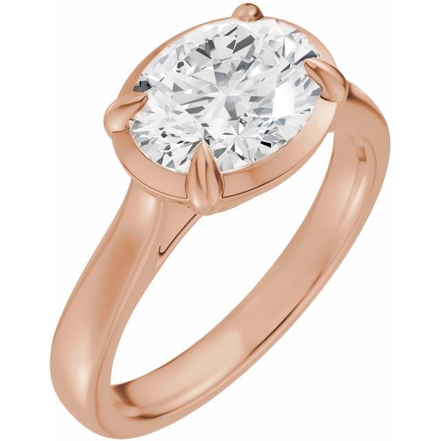 Taylor Engagement Ring - 18ct Rose Gold - Diamond Spread 5