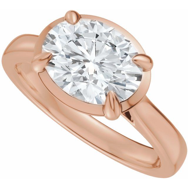 Taylor Engagement Ring - 10ct Rose Gold - Diamond Spread 2