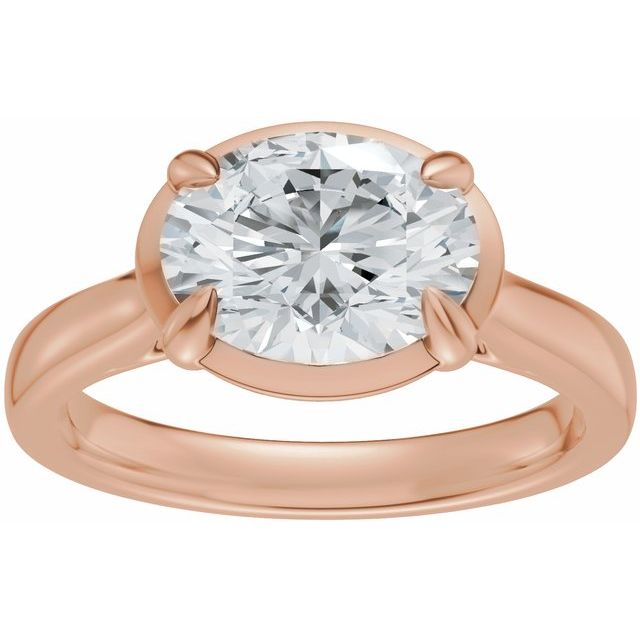 Taylor Engagement Ring - 10ct Rose Gold - Diamond Spread 2
