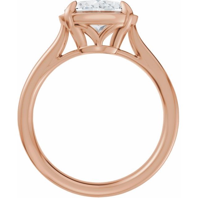 Taylor Engagement Ring - 10ct Rose Gold - Diamond Spread 2
