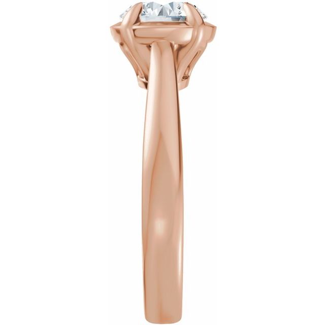 Taylor Engagement Ring - 10ct Rose Gold - Diamond Spread 2