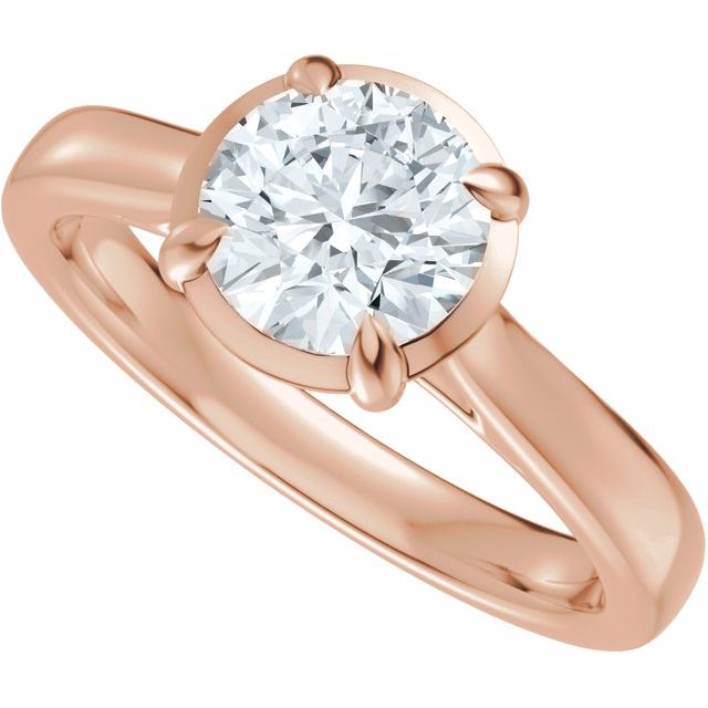 Taylor Engagement Ring - 10ct Rose Gold - Diamond Spread 1