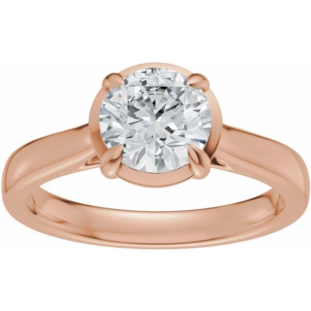 Taylor Engagement Ring - 10ct Rose Gold - Diamond Spread 1