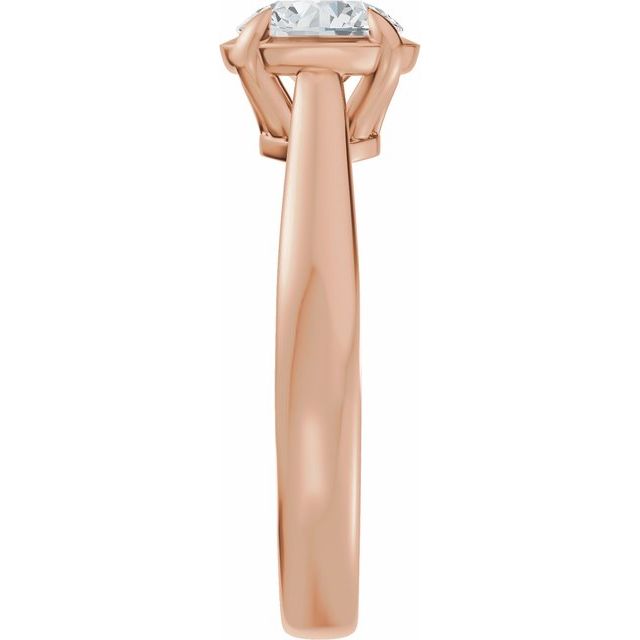 Taylor Engagement Ring - 10ct Rose Gold - Diamond Spread 1