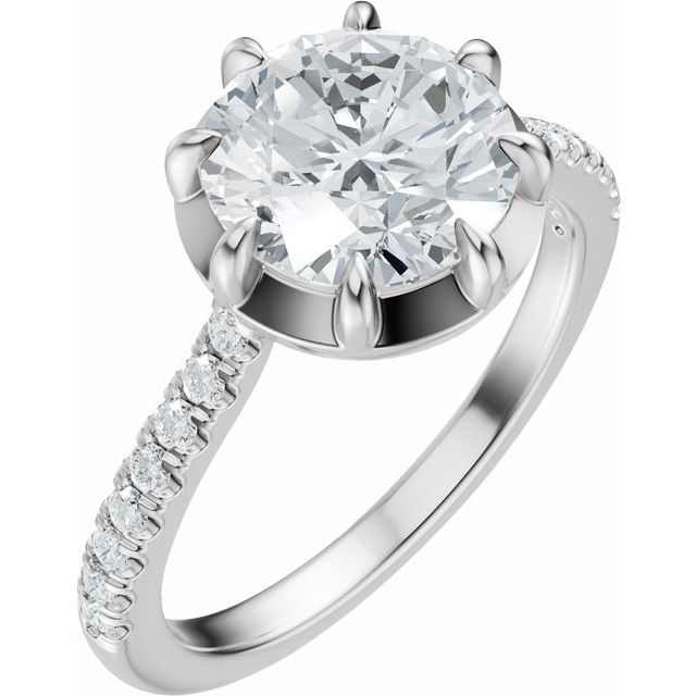Alexis Engagement Ring - Platinum - Diamond Spread 2