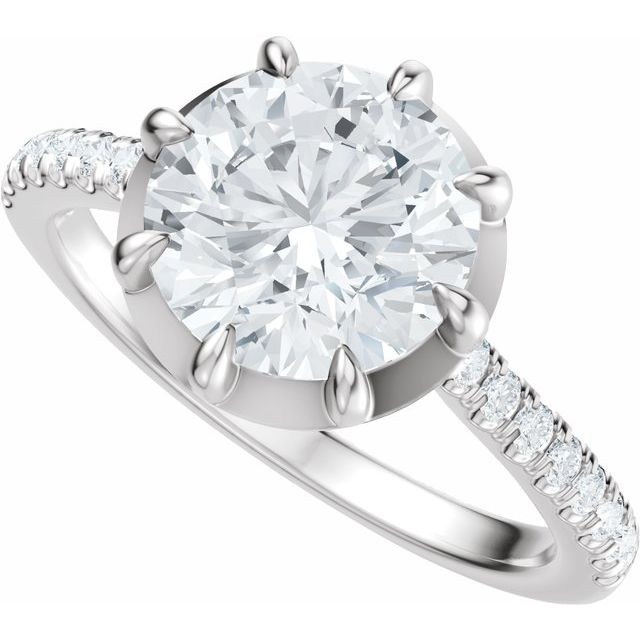 Alexis Engagement Ring - 10ct White Gold - Diamond Spread 1