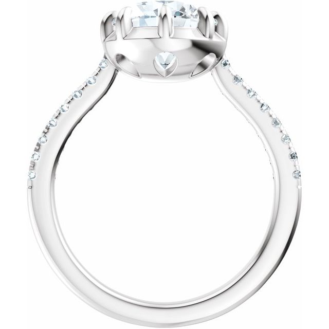 Alexis Engagement Ring - 10ct White Gold - Diamond Spread 1