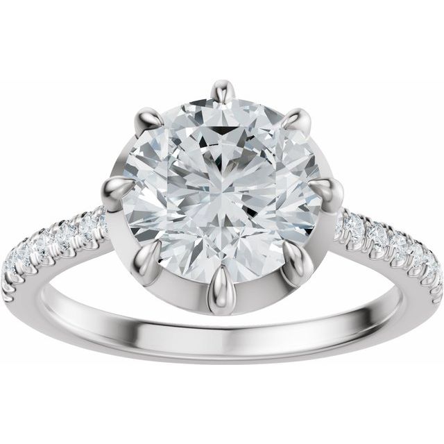 Alexis Engagement Ring - 10ct White Gold - Diamond Spread 1
