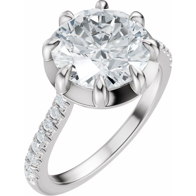 Alexis Engagement Ring - Platinum - Diamond Spread 5