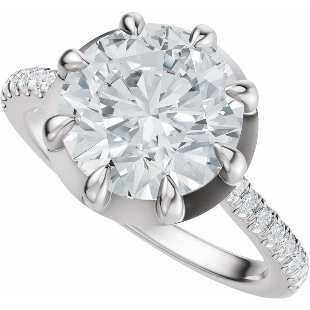 Alexis Engagement Ring - 10ct White Gold - Diamond Spread 3