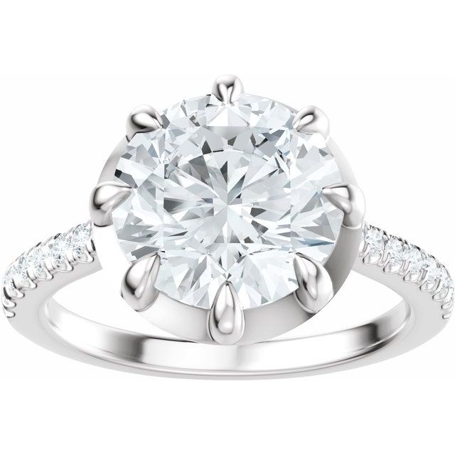 Alexis Engagement Ring - 10ct White Gold - Diamond Spread 3