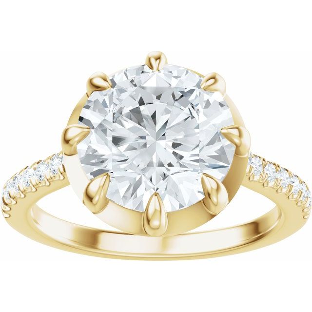 Alexis Engagement Ring - 10ct Yellow Gold - Diamond Spread 1