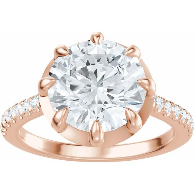 Alexis Engagement Ring - 10ct Rose Gold - Diamond Spread 3