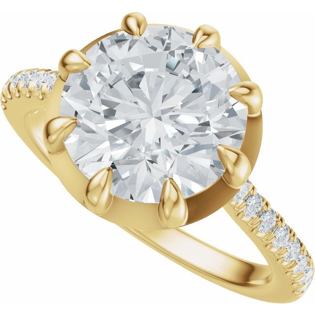 Alexis Engagement Ring - 10ct Yellow Gold - Diamond Spread 1