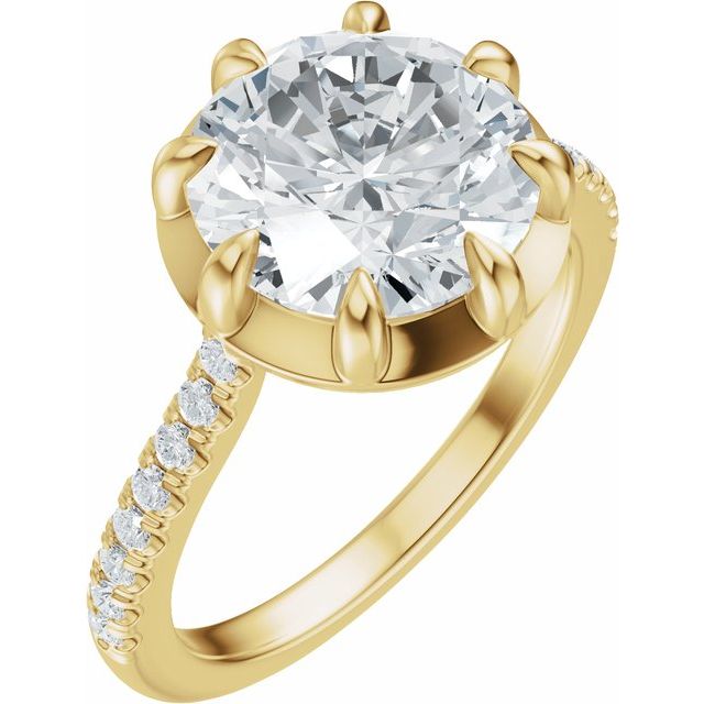 Alexis Engagement Ring - 18ct Yellow Gold - Diamond Spread 5