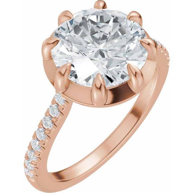 Alexis Engagement Ring - 18ct Rose Gold - Diamond Spread 5