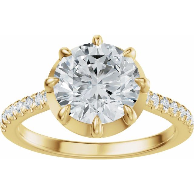 Alexis Engagement Ring - 10ct Yellow Gold - Diamond Spread 2