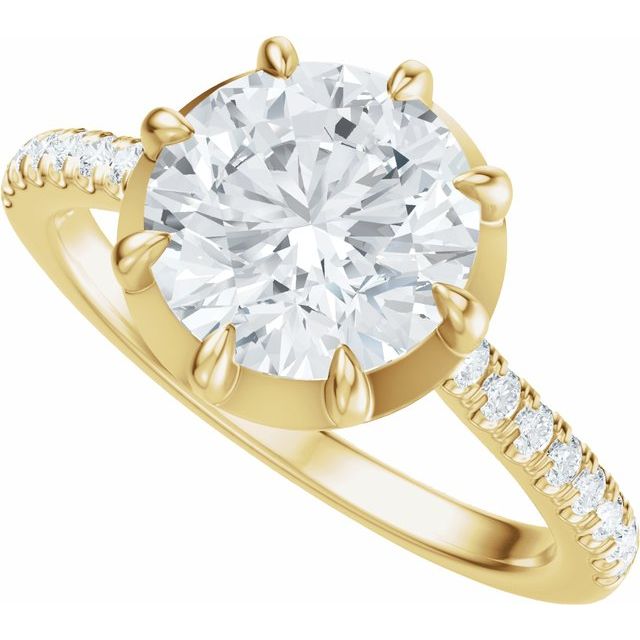 Alexis Engagement Ring - 18ct Yellow Gold - Diamond Spread 5