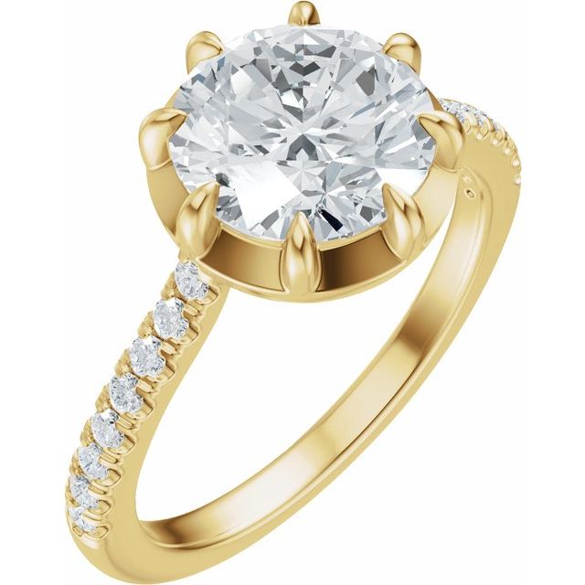 Alexis Engagement Ring - 18ct Yellow Gold - Diamond Spread 2