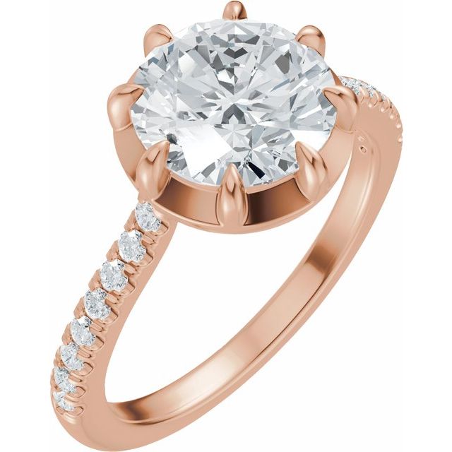 Alexis Engagement Ring - 18ct Rose Gold - Diamond Spread 2
