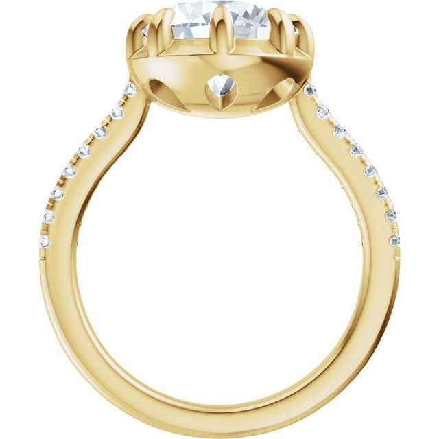 Alexis Engagement Ring - 10ct Yellow Gold - Diamond Spread 1