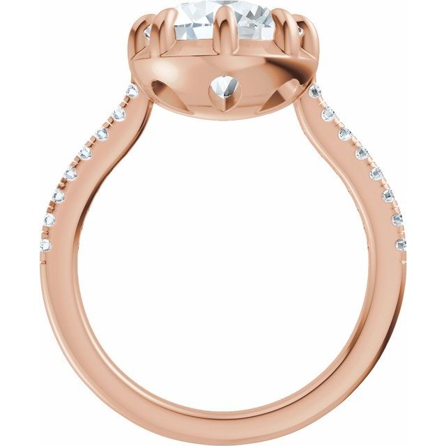 Alexis Engagement Ring - 10ct Rose Gold - Diamond Spread 3