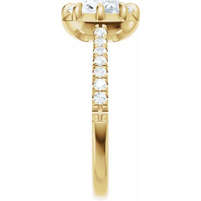 Alexis Engagement Ring - 10ct Yellow Gold - Diamond Spread 1