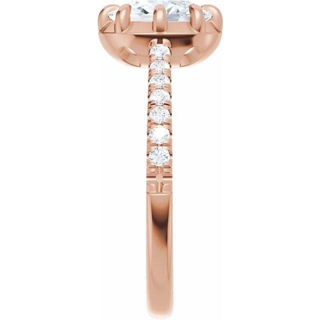 Alexis Engagement Ring - 10ct Rose Gold - Diamond Spread 3