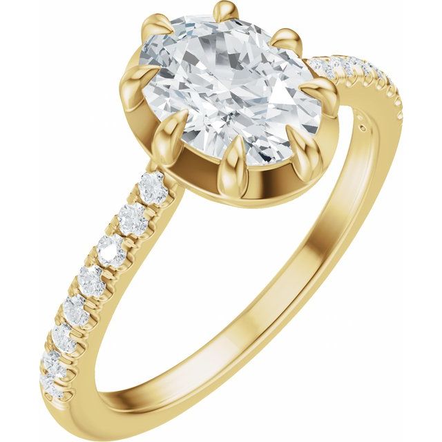 Alexis Engagement Ring - 18ct Yellow Gold - Diamond Spread 1