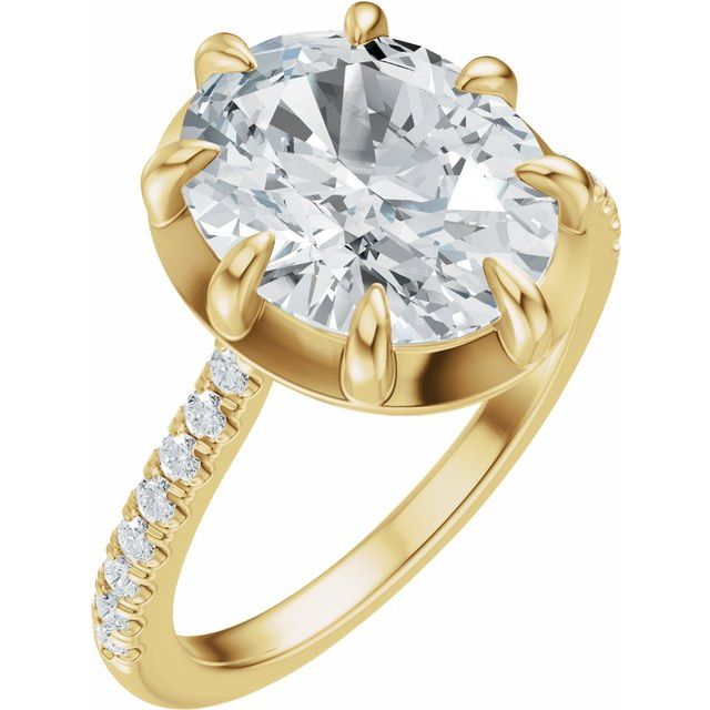 Alexis Engagement Ring - 18ct Yellow Gold - Diamond Spread 1