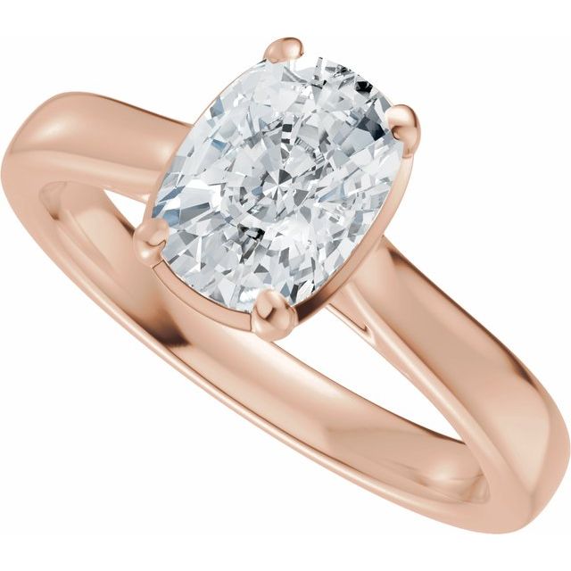 Taylor Engagement Ring - 10ct Rose Gold - Diamond Spread 1